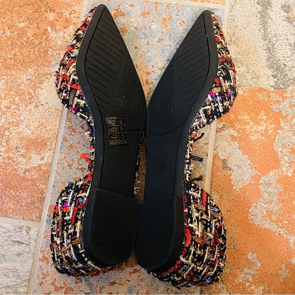 💕NWOB! Gorgeous & Colorful Plaid D’Orsay Style Wool Flats! - Picture 11 of 13
